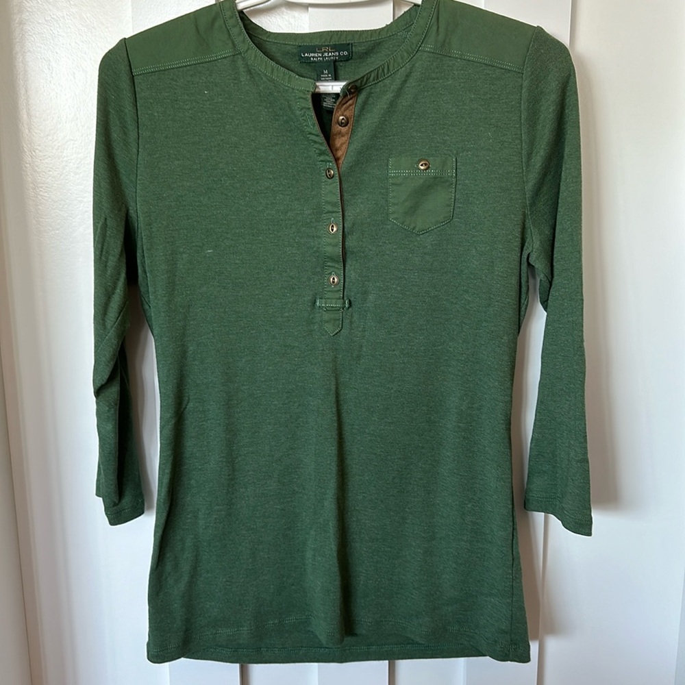 Lauren Jeans Co. by Ralph Lauren - 3/4 Sleeve Tee - Sz M